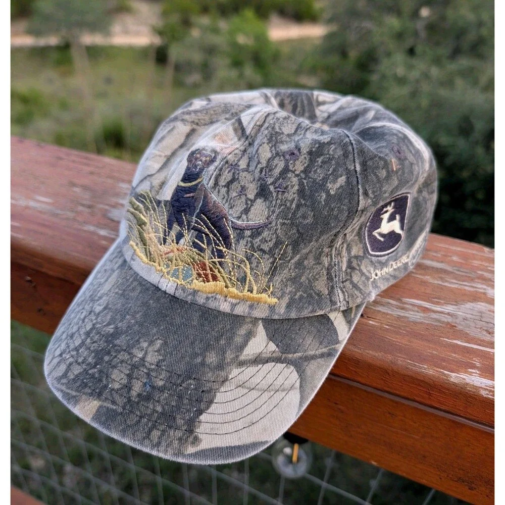 Realtree Camo Labrador Retriever Embroidered John Deere KIDS hat Snapback READ